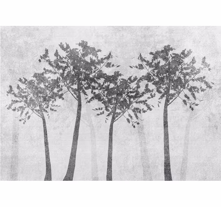 Foto behang bomen silhouetten van bomen - TenStickers