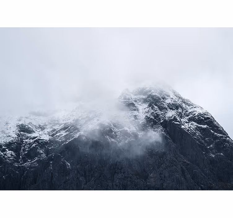 Fotobehang bergen ijsachtige top van de berg - TenStickers