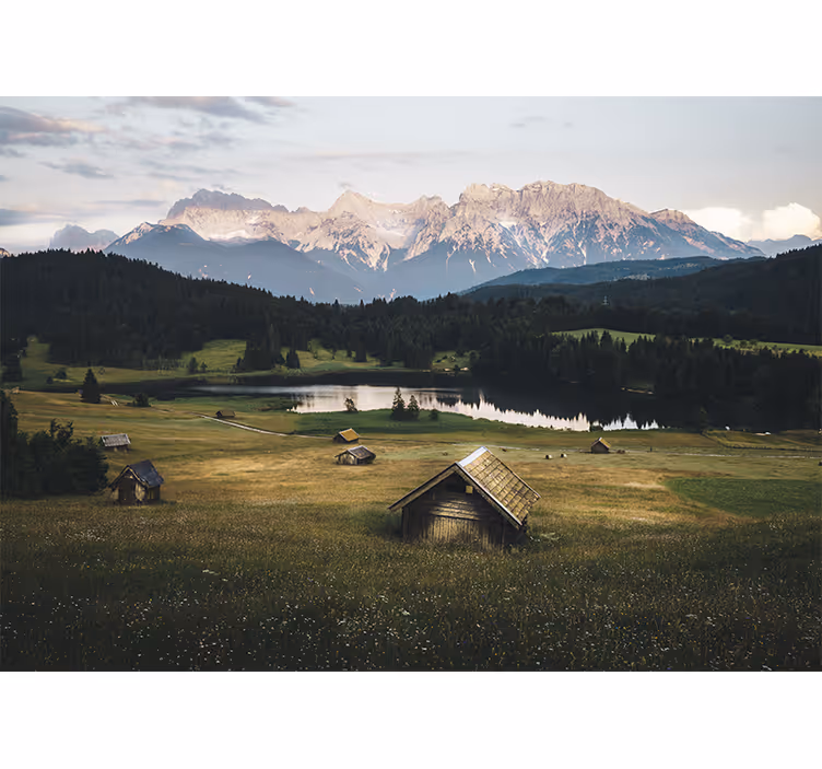 Fototapet landschap vredig berglandschap - TenStickers