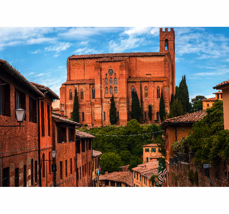 Fotobehang stad historische toscaanse kathedraal - TenStickers