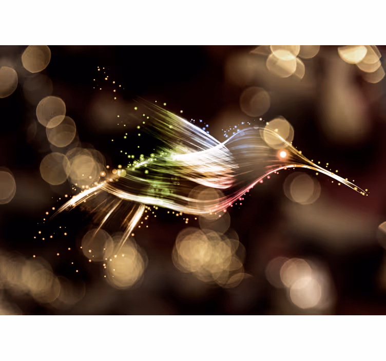 Abstract fotobehang dynamische lichtgolven - TenStickers