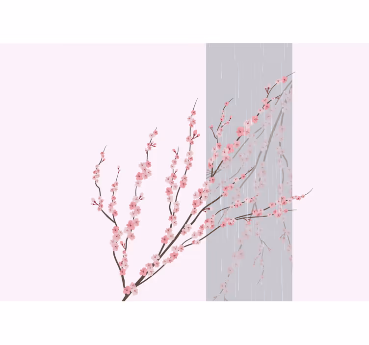 Bloemen foto behang zachte roze bloemen - TenStickers