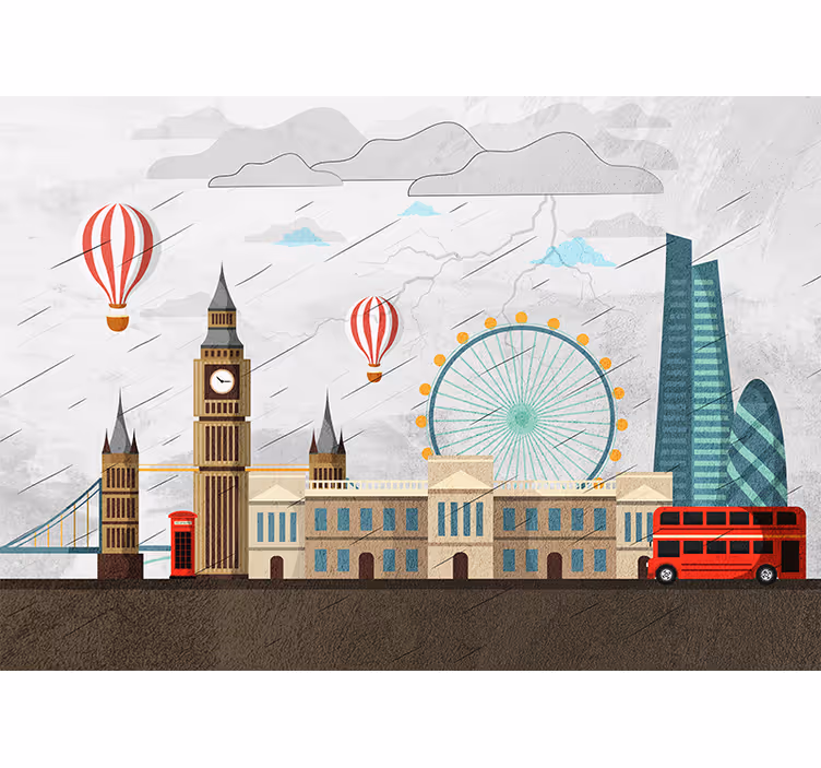 London fotobehang skyline avontuur - TenStickers