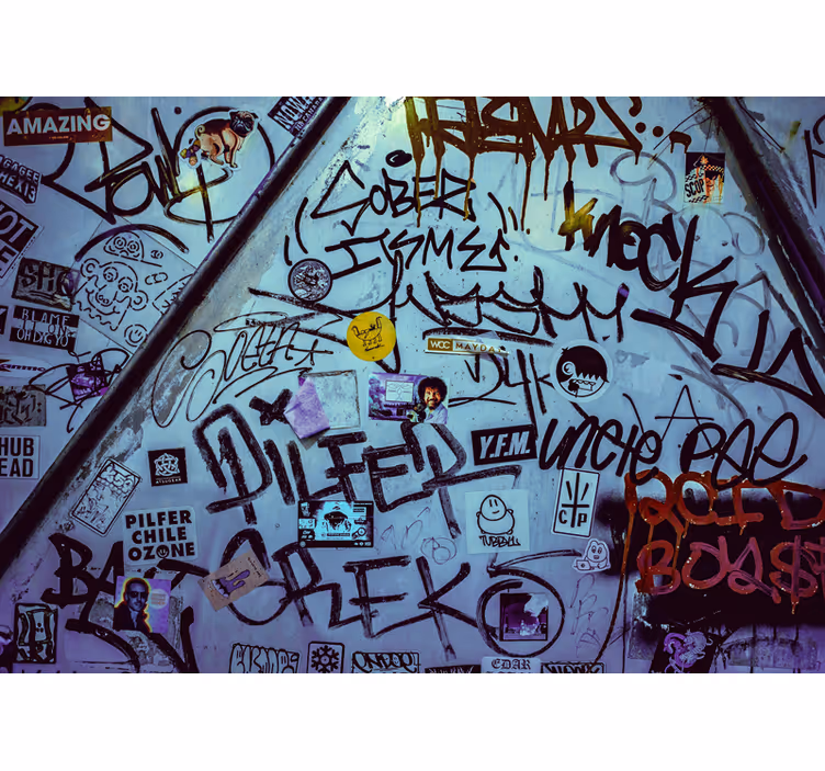 Fotobehang graffiti urban tagging kunst - TenStickers