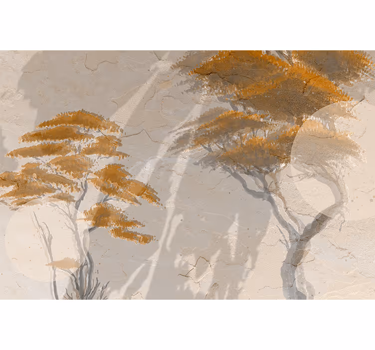 Kleurrijk herfststijl bos fotobehang - TenStickers