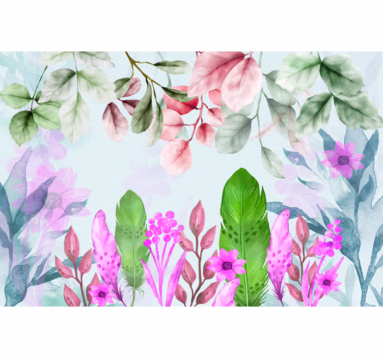 Boho planten woonkamer behang - TenStickers