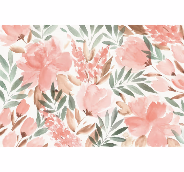 Papier peint panoramische bloemen fototapet - TenStickers