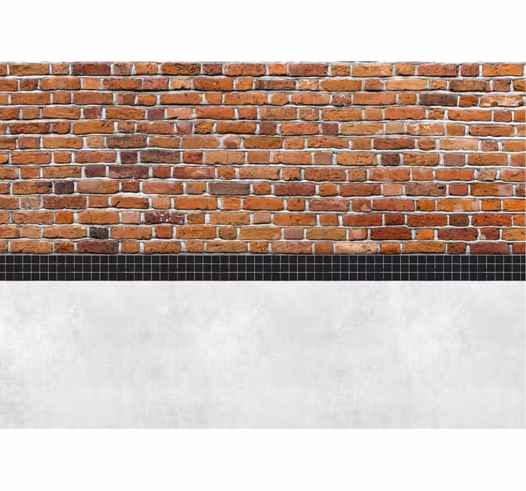 Rode bakstenen fotobehang muur - TenStickers