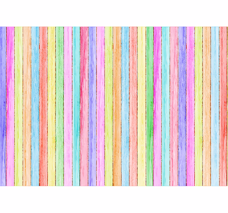 Kleur houten planken Fotobehang - TenStickers