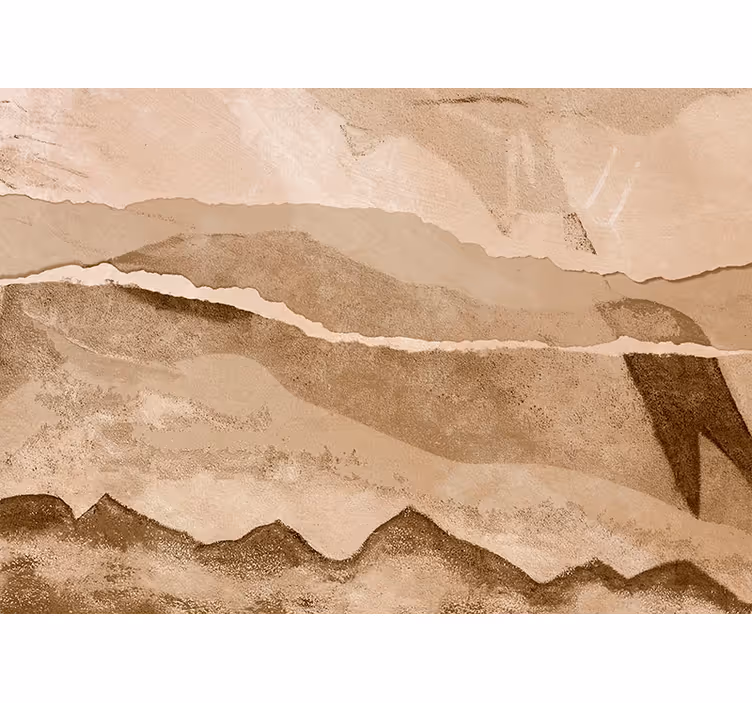 Stroken papier Beige foto behang - TenStickers