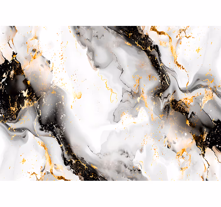 Zwart-wit patroon abstract fotobehang - TenStickers