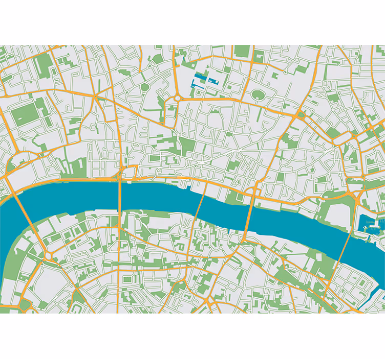 Stedelijke kaartfunctie london fotobehang - TenStickers