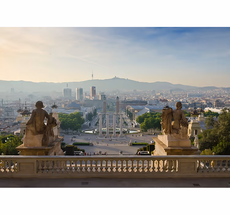 Barcelona uitzicht fotobehang  - TenStickers