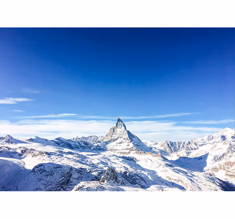 Alpenpanorama uitzicht fotobehang bergen - TenStickers