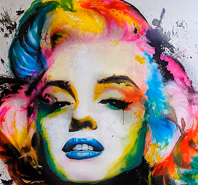 Fotobehang street art Kleurrijke pop-art van marilyn monroe - TenStickers