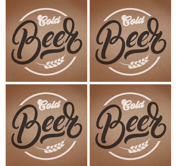 Bier onderzetters stijlvolle koude biertypografie - TenStickers