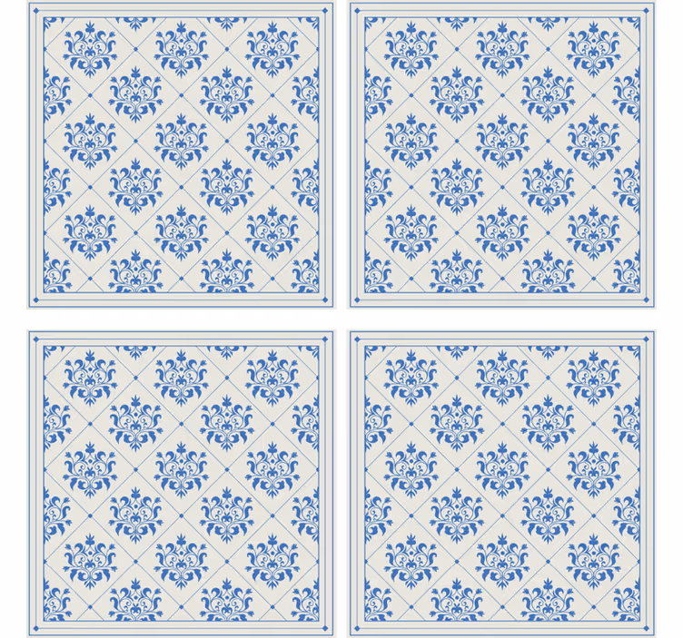 Onderzetters elegant bloemenpatroon - TenStickers
