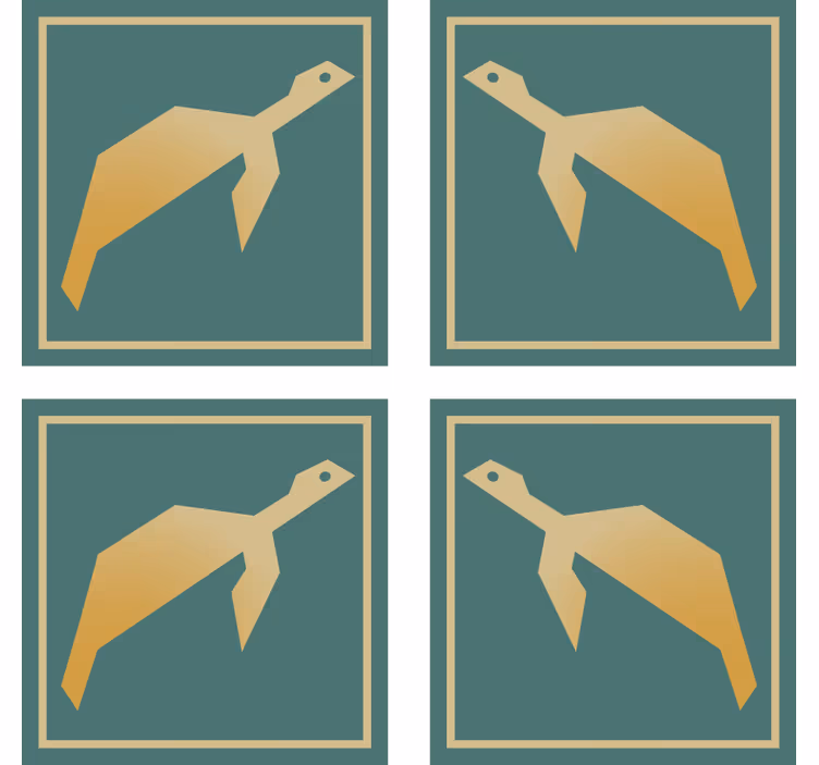 Moderne onderzetters geometrische dierenvormen - TenStickers