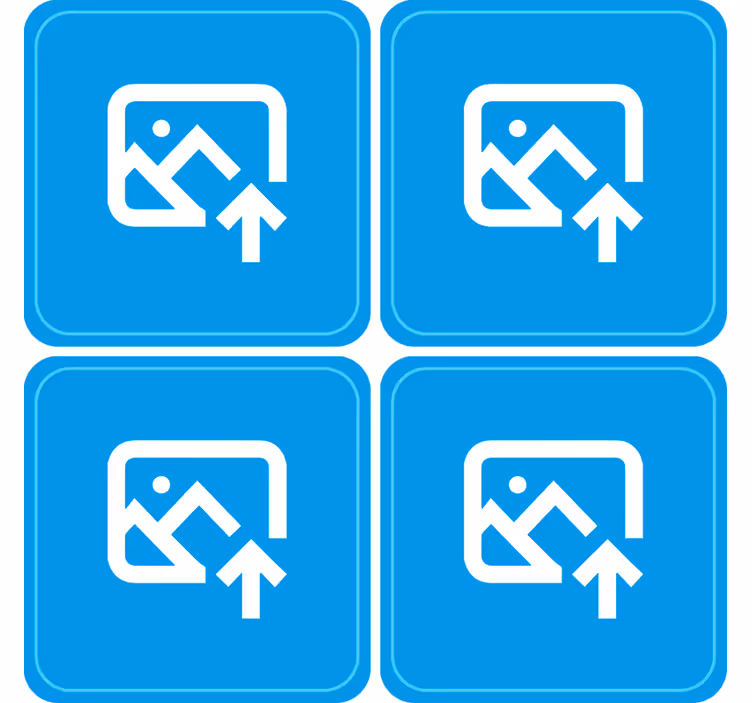 Gepersonaliseerde onderzetters hondenfoto - TenStickers