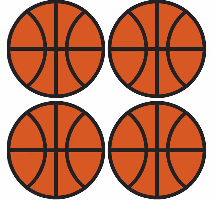 Moderne onderzetters Basketbal - TenStickers