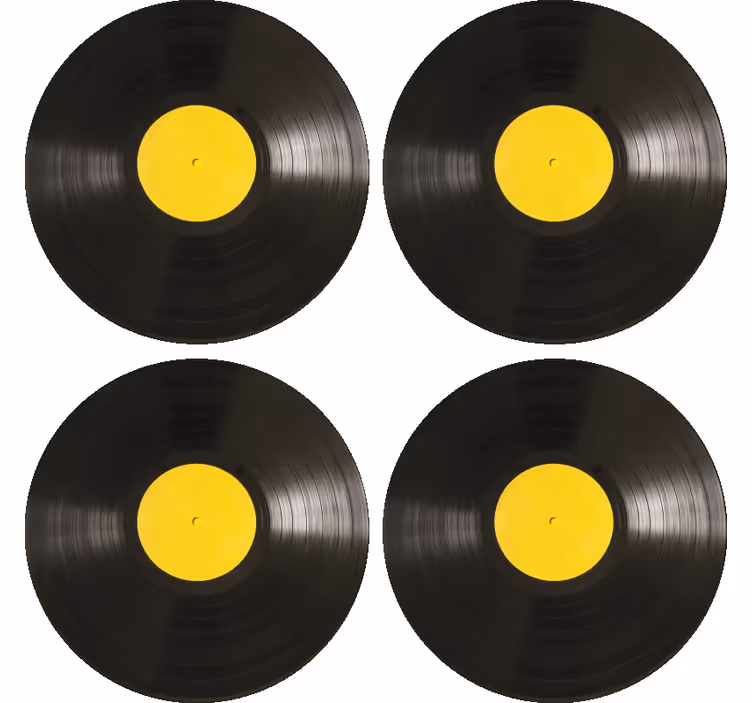 Moderne onderzetters Vinyl schijf - TenStickers