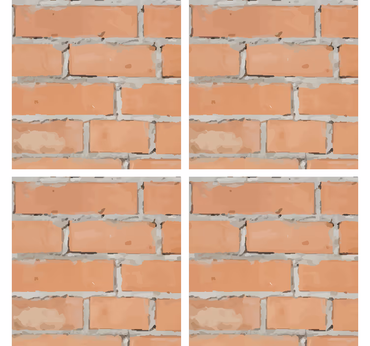Onderzetters met gestructureerd baksteenpatroon - TenStickers