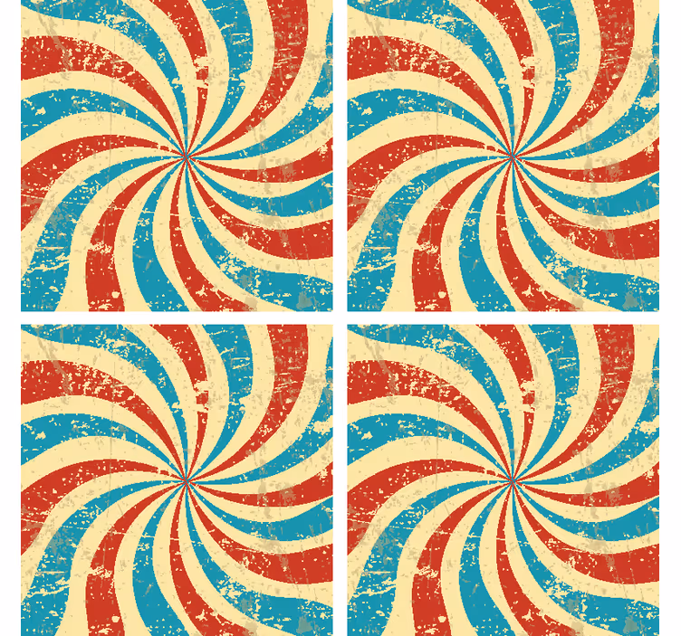 Onderzetter grunge vintage strepen - TenStickers
