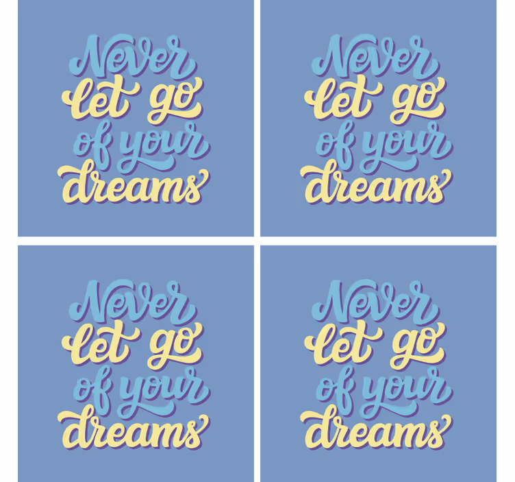 Tekst onderzetters inspirerende typografie kunst - TenStickers