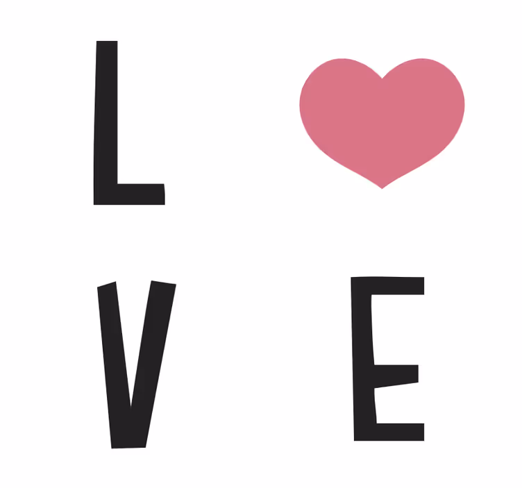 Citaat onderzetters Liefde - TenStickers