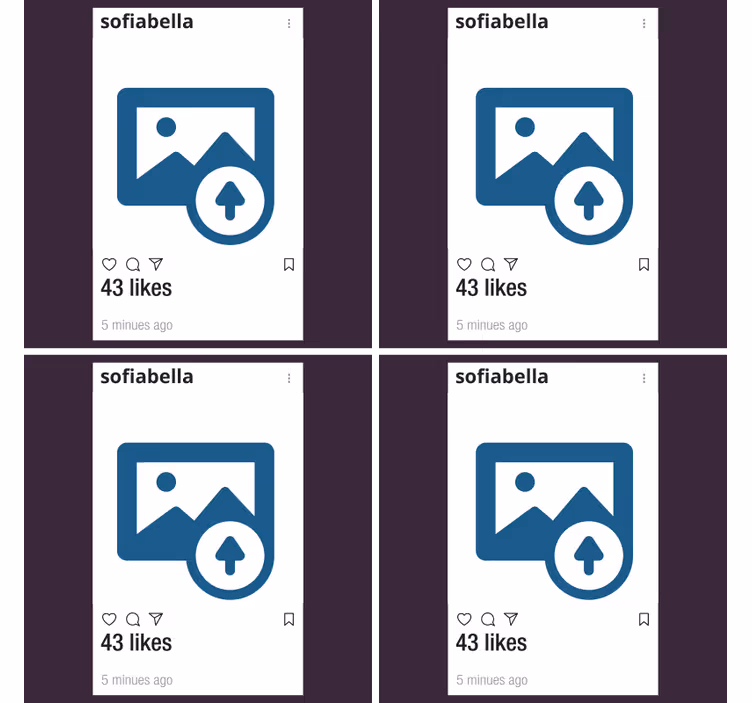 Instagram met foto en tekst aangepaste onderzetters - TenStickers