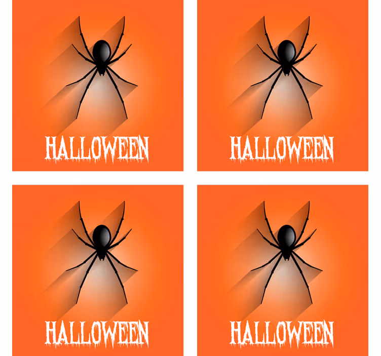 Halloween onderzetters spookachtige spinontwerpen - TenStickers