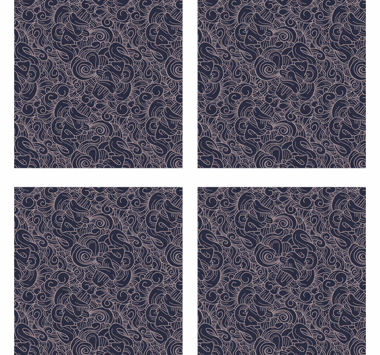 Onderzetters intricate abstract pattern - TenStickers