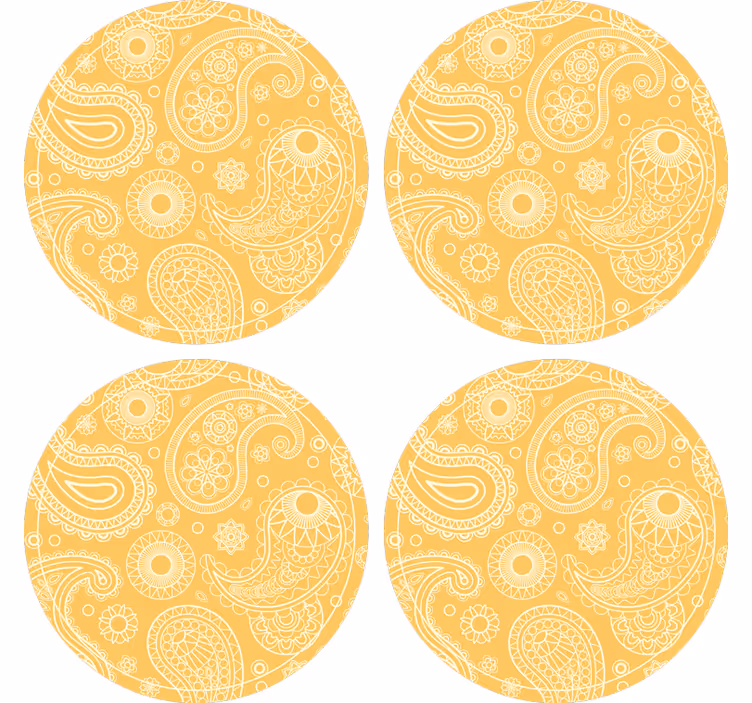 Onderzetters met verfijnd paisleypatroon - TenStickers