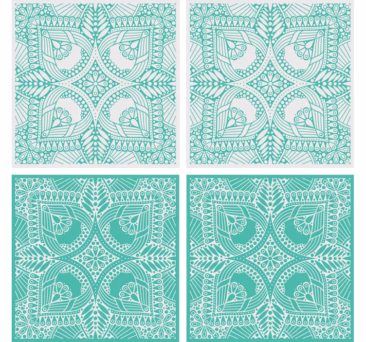 Onderzetters intricate bloemenarrangement - TenStickers
