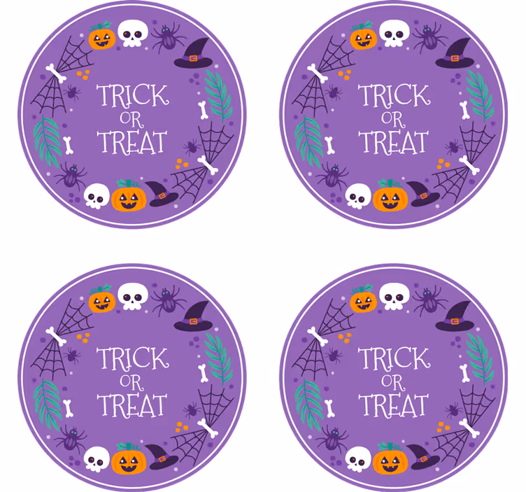 Halloween onderzetters met halloween thema design - TenStickers