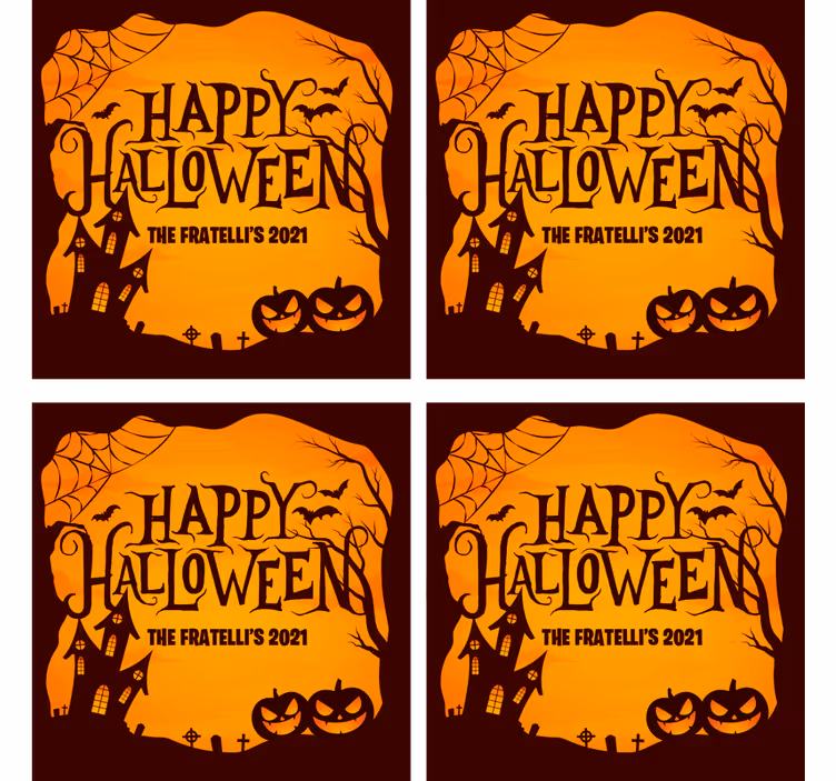 Halloween onderzetters spookachtige halloween viering - TenStickers