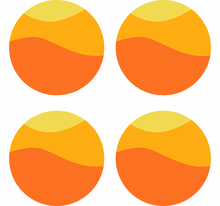 Onderzetters golvende kleurrijke lagen - TenStickers