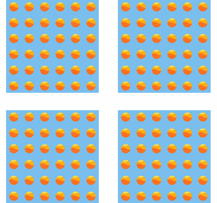 Moderne onderzetters kleurrijk rond patroon - TenStickers