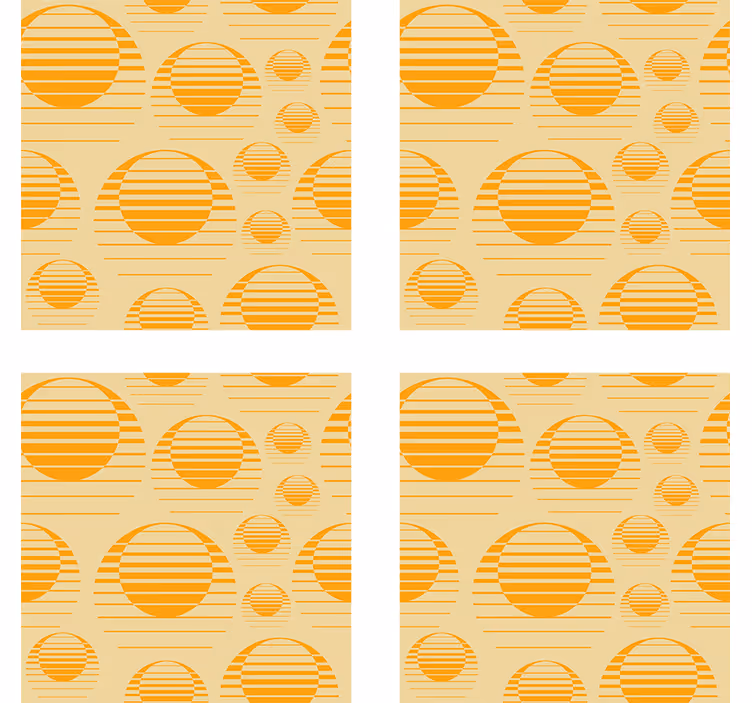 Retro zon patroon vintage onderzetters - TenStickers