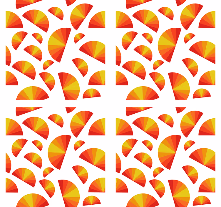 Onderzetters met geometrische waaierpatronen - TenStickers