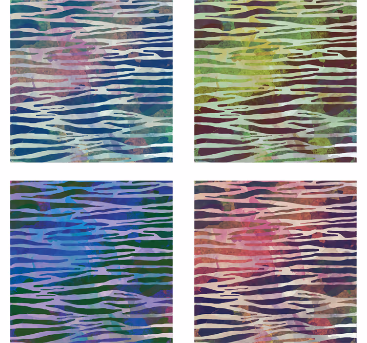 Zebra onderzetters Abstracte zebra textuur - TenStickers