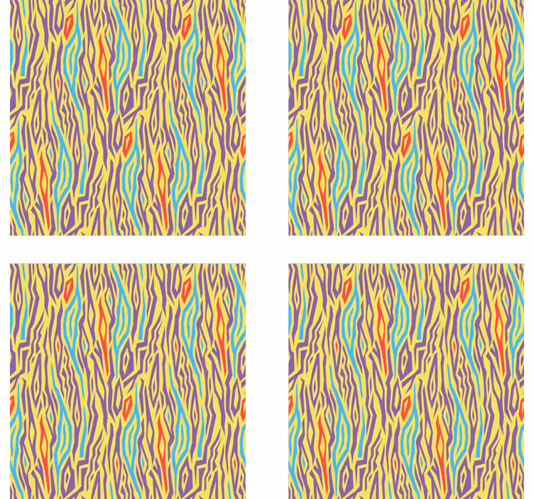 Onderzetters met levendige abstracte lijnen - TenStickers