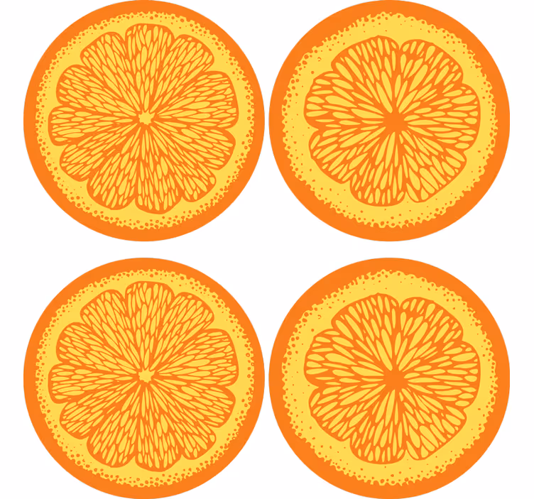 Moderne onderzetters citrus schijf patroon - TenStickers