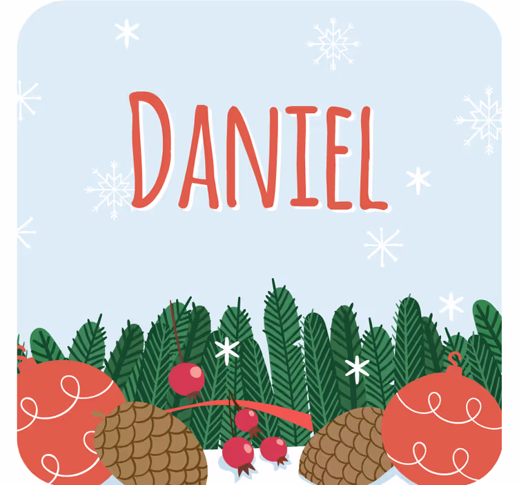 Kerst onderzetters feestelijke dennenappels - TenStickers