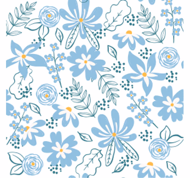 Onderzetters botanisch bloemenpatroon - TenStickers