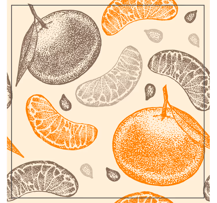 Onderzetters citrusvruchtenpatroon - TenStickers
