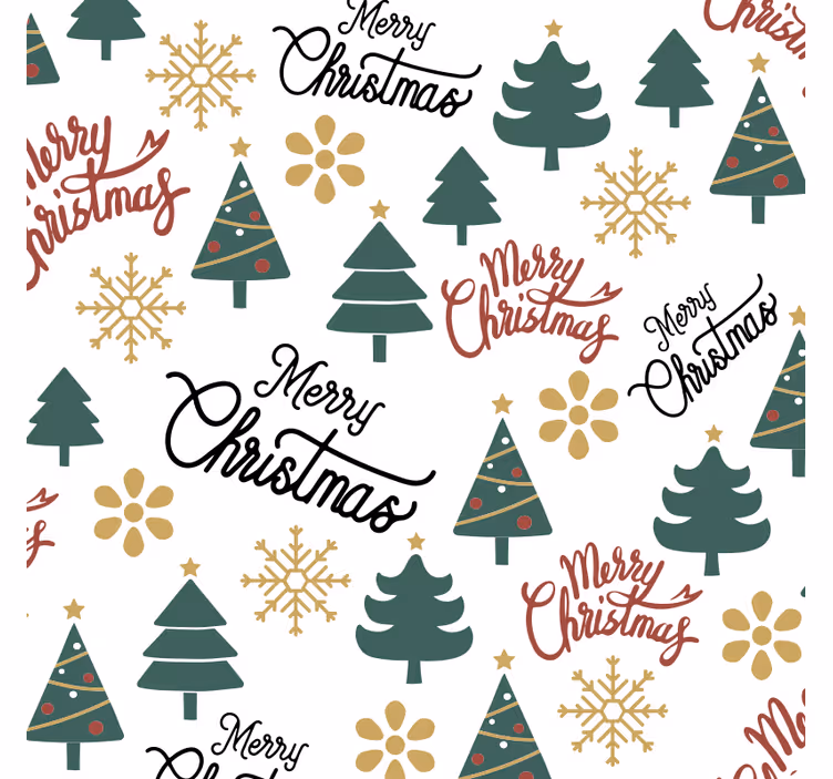 Kerst onderzetters blije kerstbomen - TenStickers