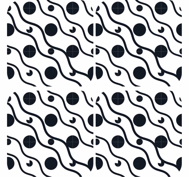 Onderzetters golfpatroon met cirkels - TenStickers