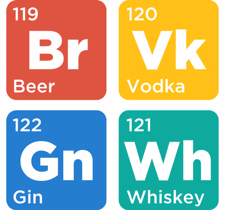 Bier onderzetters beverage element kaarten - TenStickers