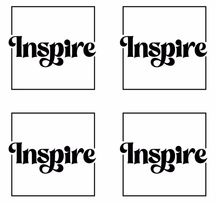 Tekst onderzetters bold inspire typografie - TenStickers